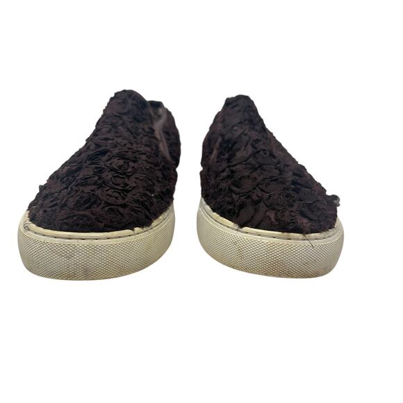 Tory Burch Rosette Fabric Flower Slip On Sneaker Burgundy Red Brown Size US 10 - Picture 5 of 14